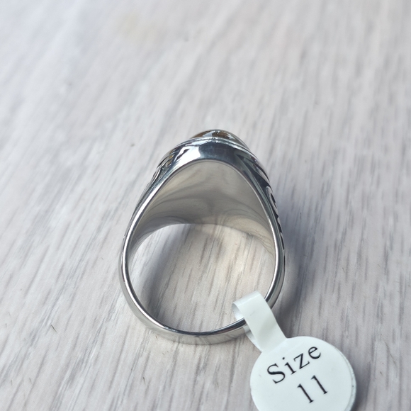 New Stainless Steel Men's Ring Tiger's Eye Size 11 - Picture 6 of 6